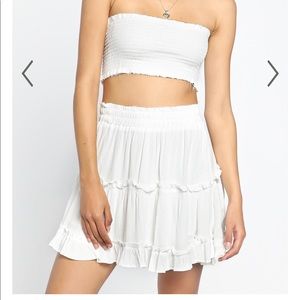 NWOT White two piece Showpo set